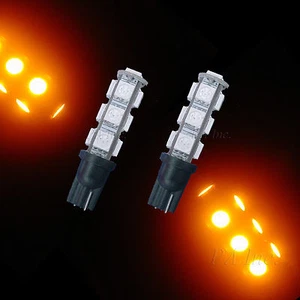 2x T10 W5W 194 Scooter Motor Car 13 5050SMD LED Turn Bulbs Amber P3 - Picture 1 of 4