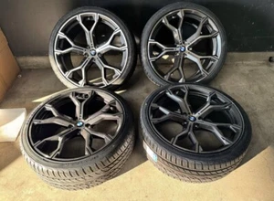 Set 4 BMW X5M X6M New Body 2019-2024 Wheels Rims 22 Inch X5 X6 X7 5x112 W/ Tires - Picture 1 of 11