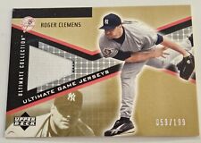 2002 ROGER CLEMENS UPPER DECK ULTIMATE COLLECTION GAME 2 COLOR JERSEY 059/199