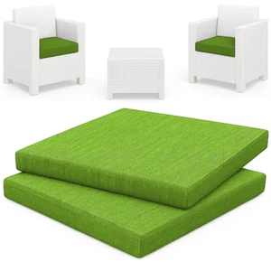 2 Cuscini Esterno 55x50 cm per Sedie Giardino Rattan Imbottiti Made in Italy - Foto 1 di 3