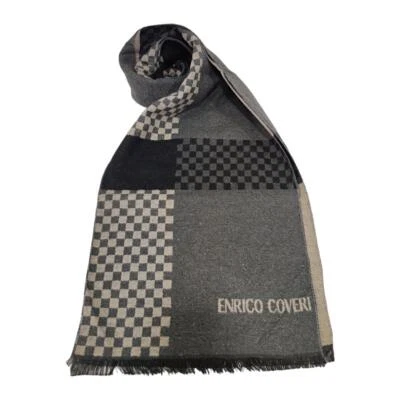 Sciarpa Uomo Ragazzo Enrico Coveri Stola Pashmina Coprispalle Sfrangiata 180x30 - Immagine 1 di 4
