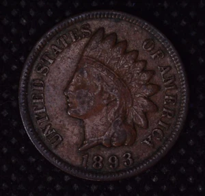 1893 Indian Head Cent 1(C) Penny Early Date #F252 - Picture 1 of 2