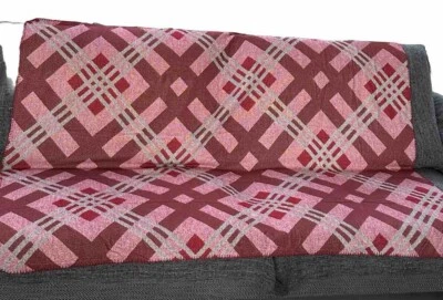 New ! IKEA APELVECKMAL Throw Wine/pink With Gray/Red Accents, 51x67", Hand wash! - Image 1 of 4