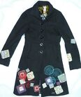 Damen  Mantel Jacke  DESIGUAL  gr.  38 Wolle - Viscose-Polyester Lang Bunt Blume