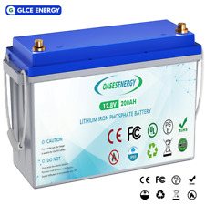 💗GLCE ENERGY 12V 200Ah LiFePO4 Akku Lithium Batterie Mit 200A BMS für Solar💗