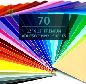Bright Idea Vinyl Blätter - 70er Pack 12”X12” | verschiedene Farben - Cricut, Silhouette - Bild 1 von 10