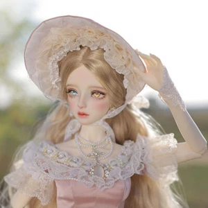 BJD 1/3 Muñeca Niña Bola de Resina Ojos Articulados Maquillaje Ropa para Cabello JUEGO COMPLETO Hecho a Mano - Imagen 1 de 11