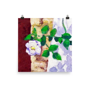 Póster de arte estampado artístico original rosa blanca arte de pared - Imagen 1 de 6