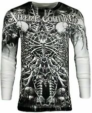 Camisa térmica para hombre Xtreme Couture by Affliction catacumbas calavera ciclista blanca