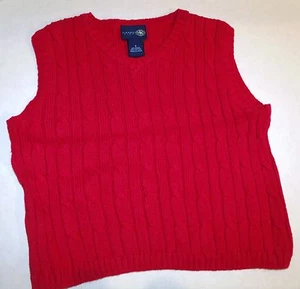 NWOT J Khaki Deep Red Cable Knit Sweater Vest 5 C-2 - Picture 1 of 3