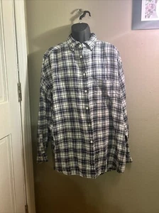 Banana Republic Shirt Size Extra Large Blue Plaid Button Down - Picture 1 of 12