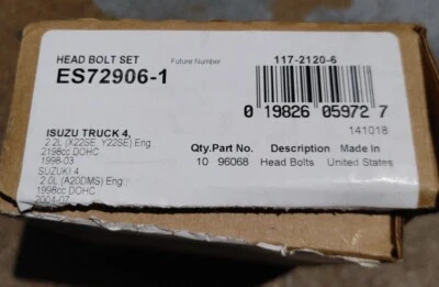 Juego de 10 pernos de cabeza para Isuzu Rodeo Rodeo Sport 2,2 L 1998-2003 ES72906-1 Foto 1 de 3