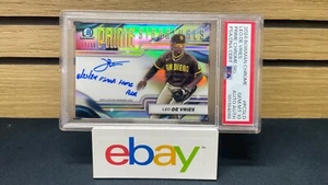 2024 Bowman Chrome Leo De Vries Prime Chrome Auto "First Home Run" 11/50 PSA 10 - Picture 1 of 2