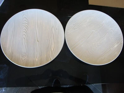 2 Williams Sonoma Faux Bois Platter round 13"  product development sample # 1 - Image 1 of 3