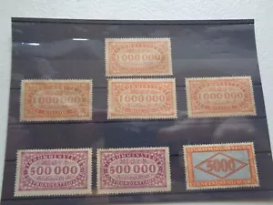 Lot 7x deutsche Briefmarken Hyperinflationszeit um 1920 gemischt gebraucht - Bild 1 von 15