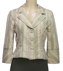 Matty M Women's Blazer Jacket 3/4 Sleeve Floral Multicolor Size S - Picture 1 of 6