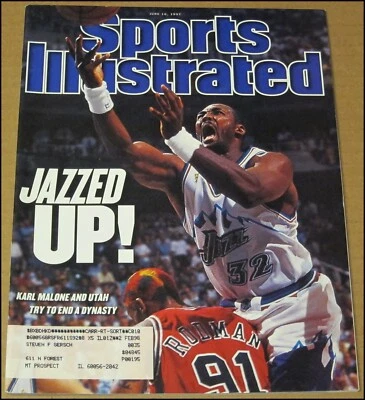 16/06/1997 Sports Illustrated Karl Malone Rodman Utah Jazz Detroit Red Wings Foto 1 de 4
