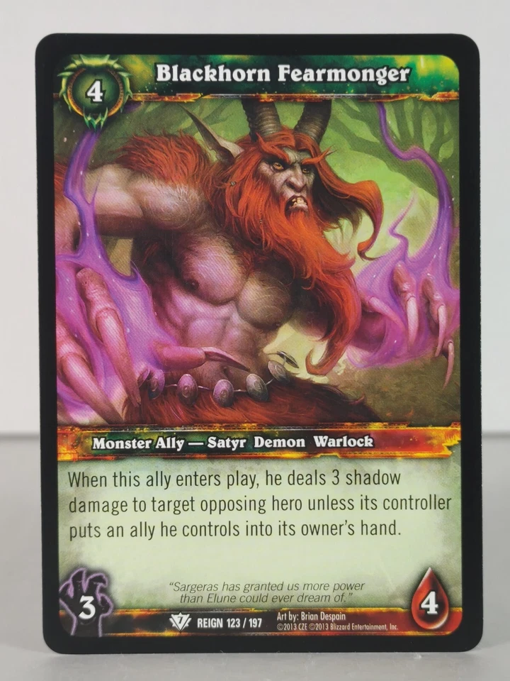 Blackhorn Fearmonger - Reign of FIre - singles - 123/197 - common - WoW TCG - Image 1 of 1