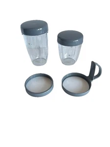 NutriBullet Replacement Parts -  Sm/Lg Cups, Lids, and Handle. Never Used - Picture 1 of 4