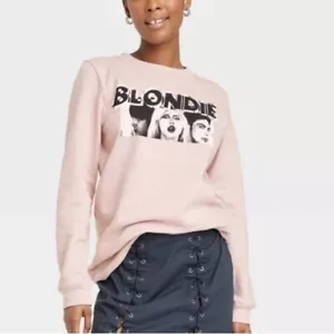 Blondie Grafik Rundhalsausschnitt Sweatshirt Pullover rosa Longline Target Damen XS NEU - Bild 1 von 6