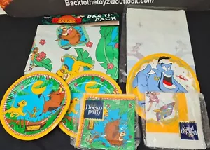 90s Aladdin & Lion King Birthday Party Supplies Plates, Napkin & Table Paper A66 - Picture 1 of 7