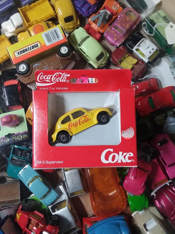 1994 EDOCAR YELLOW RED COKE COCA COLA 1/64 SCALE TYPE 1 BEETLE NEW IN BOX - Image 1 of 1