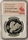 2023 Canada Silver $15 Year Of Rabbit Proof NGC PF 70 Ultra Cameo !