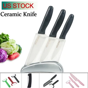 Kitchen Ceramic Knife Set, Paring Knife, Fruit Knife, Vegetable Meat 4" 5" 6" - Picture 1 of 16