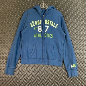 Suéter de Atletismo Vintage Y2K Aeropostale Cremallera Completa Azul Verde A87 Talla XL - Imagen 1 de 8