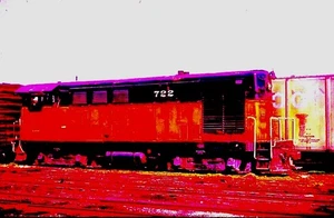 DUPLICATE EKTACHROME SLIDE MILWAUKEE ROAD FM H12-44 #722 DAVENPORT, IOWA 5/24/73 - Picture 1 of 1
