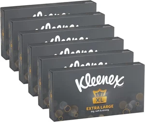 Kleenex extra große Gesichtstücher für Männer 2-lagig 90 Blatt, 6er Pack - Bild 1 von 6