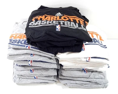 Lot of (32) Charlotte Bobcats Adidas Team Issued Tee Shirts Multi Colors Sizes - Image 1 of 4