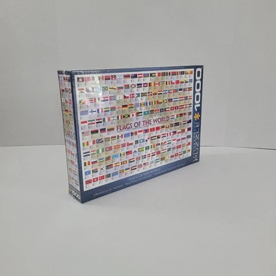 Flags of the World 1000 Piece Jigsaw Puzzle Eurographics New Sealed Bag USA MADE - Image 1 of 4