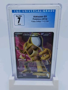 🔥ERREUR Alakazam EX (Full Art) 117/124 Destinées Collide Holo - Carte Pokémon CGC 7 - Photo 1/6