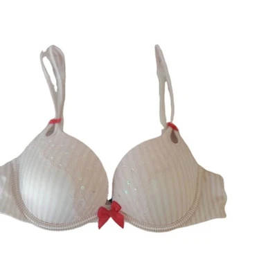 Victoria Secret Sexy Little Things Acolchado Push Up 34B Rosa Rayas Arcos Y2K RARO Foto 1 de 4