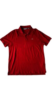 Lacoste Mens Red Regular Fit Short Sleeve Polo Shirt Size 6 USA XL - Picture 1 of 4