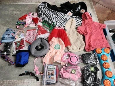Small Medium Dog Outfits Collars Leashes New Carrier Toy First Aid Kit Cone More - Image 1 of 4