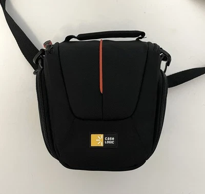 Case Logic Black Video Camera Zip Bag With Shoulder Strap 6” x 6” x 4” - Image 1 of 4