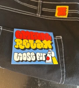 Empyre baggy jeans black casual Y2K hip hop skater fit 46x 34 relaxed - Picture 1 of 6
