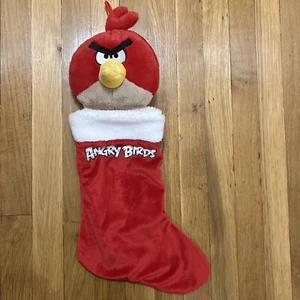 Angry Birds Red Christmas Stocking Terrence Plush Head Embroidered 20" - Picture 1 of 5