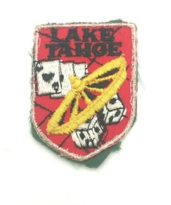 Lake Tahoe CA NV Casino Gambling Roulette Wheel Dice Cards Souvenir Patch BSA - Picture 1 of 9