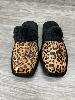 ARIAT Ladies Jackie Indoor/Outdoor Slippers- LEOPARD SQUARE TOE  SZ 10 NEW - Image 1 of 4
