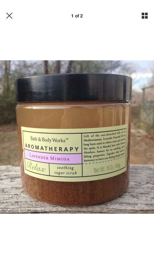 Bath Body Works Aromatherapy Relax Lavender Mimosa Soothing Sugar Scrub 16 oz. - Image 1 of 1