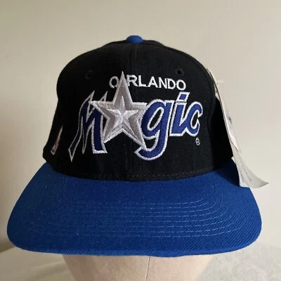 Sports Specialties Script Orlando magic Double Line Hat Fitted tag the pro 6 7/8 - Image 1 of 4