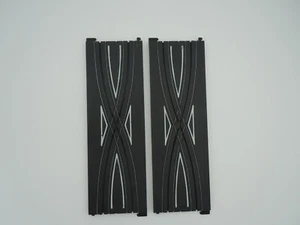 TYCOPRO 9" PISTA ENTRECRUZADA ~ 2 PIEZAS ~ ASPECTO MUY NUEVO CON EXTREMOS ROTOS ~ TYCO SPEEDWAYS - Imagen 1 de 5