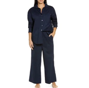 LUNYA Long Sleeve Button-Up Airy Cotton Pajamas Sz L - Picture 1 of 17