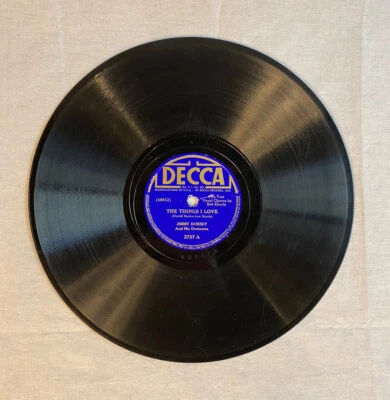 Vintage Decca Jimmy Dorsey & His Orchestra 78 RPM 10" Record The Thibgs I Love + - Image 1 of 4