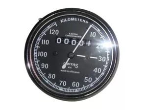 Speedometer Smith Replica 0-120 KMPh /Tacho Schwarz 80 MM DIA - Picture 1 of 1