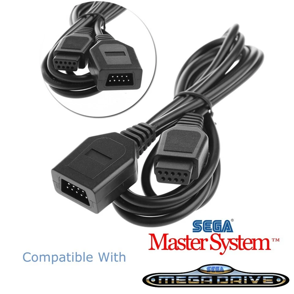 Extension Cable Lead For SEGA MEGA DRIVE / MASTER SYSTEM Controller 1.8m 6ft - Image 1 of 1