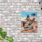 COLT VINTAGE AD Cowboy & Pferd METALL BLECHSCHILD Wand Büro Garage Dekor Western